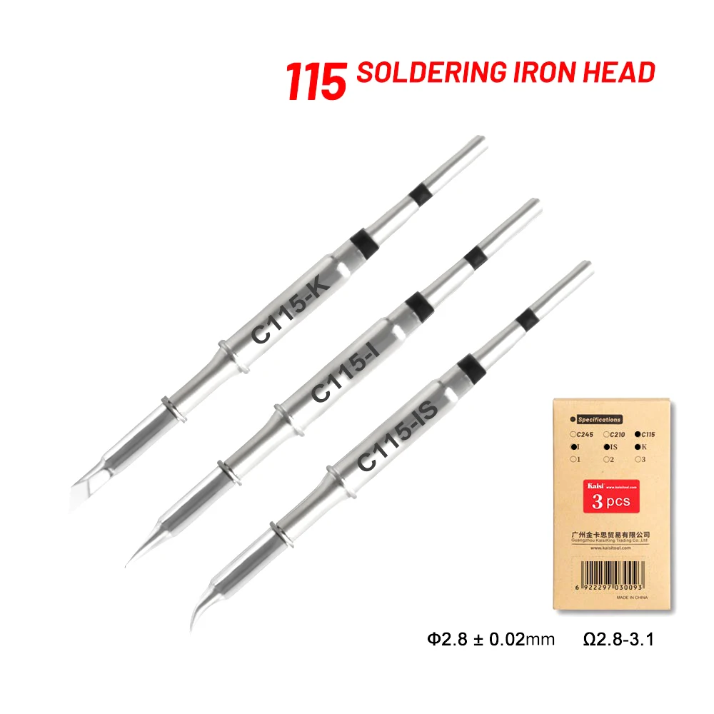 Kaisi 210 245 115 Soldering Iron Tips Lead Free Heating Core Compatible Sugon Aifen Aixun soldering station Handle