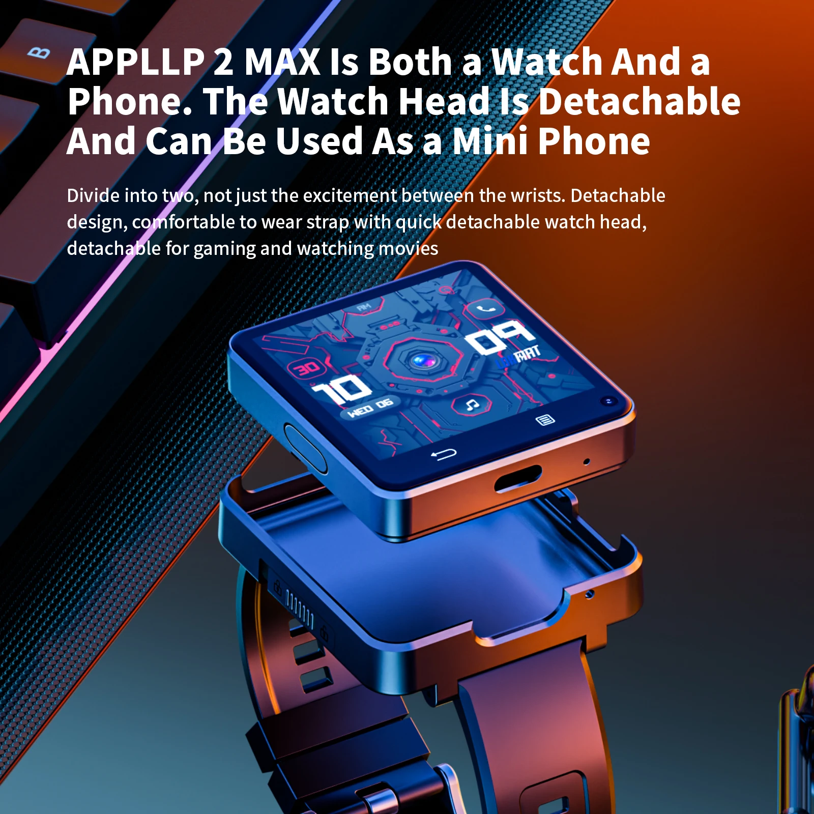 New MTK6761 5G Cellular Version Android 11.0 Smart Watch Men 2.64inch Larger Screen Smartwatch 500W HD Dual Camera 64GB Storage