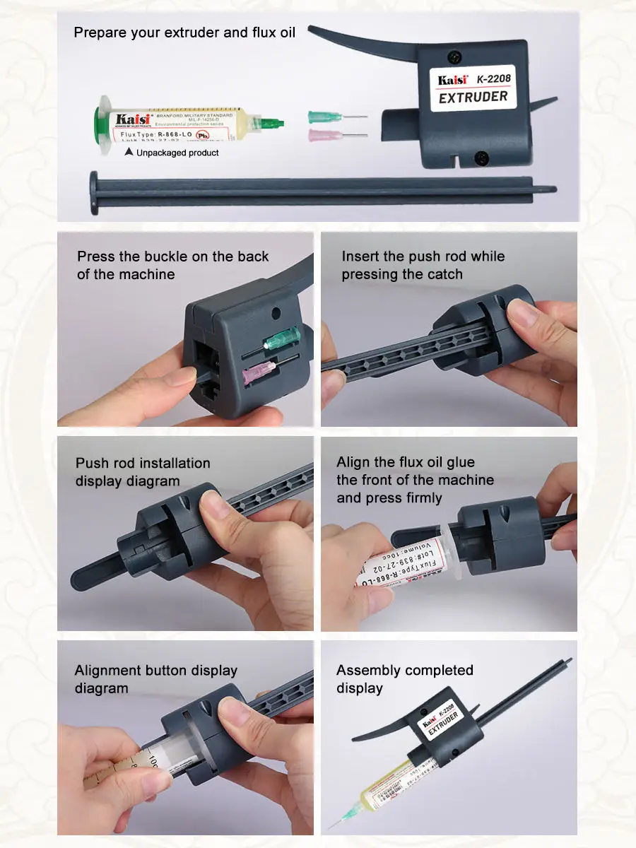 Kaisi K-2208 10cc fluxo de óleo de soldagem impulsiona putter impulsionador de óleo de soldagem para placa de circuito acessórios de solda ferramentas
