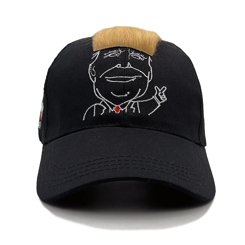 Donald Trump obraz peruka 2024 kampania czapka kamuflaż USA flaga czapki baseballowe Snapback prezydent kapelusz haft jakości tata kapelusz