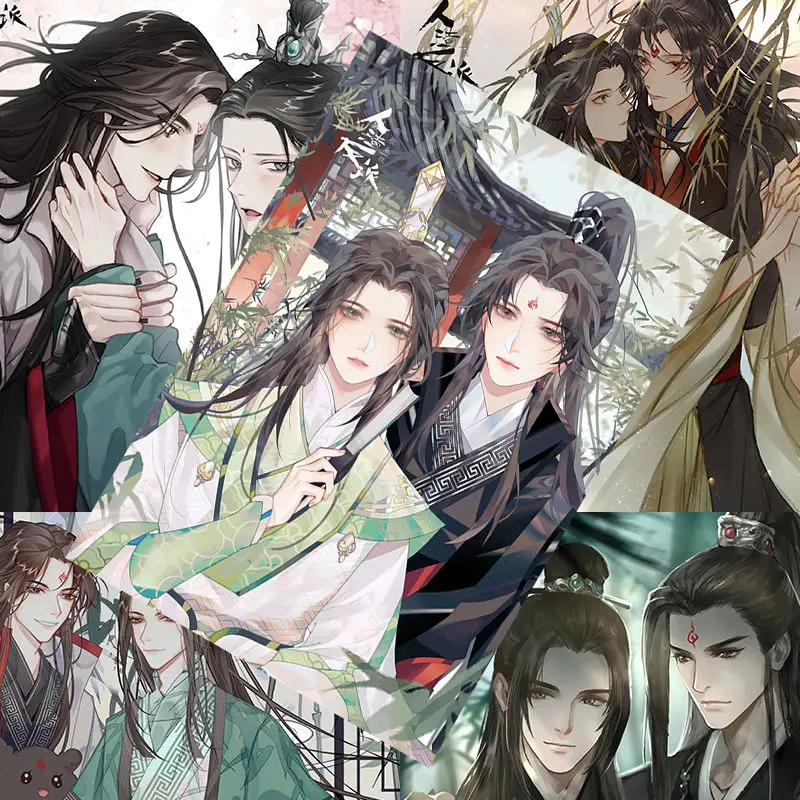 

2022 New Arrival 8Pieces Chinese Bl Love Story The Scum Villain’s Self-Saving System MXTX Poster 42x29cm Home Decor Wall Sticker
