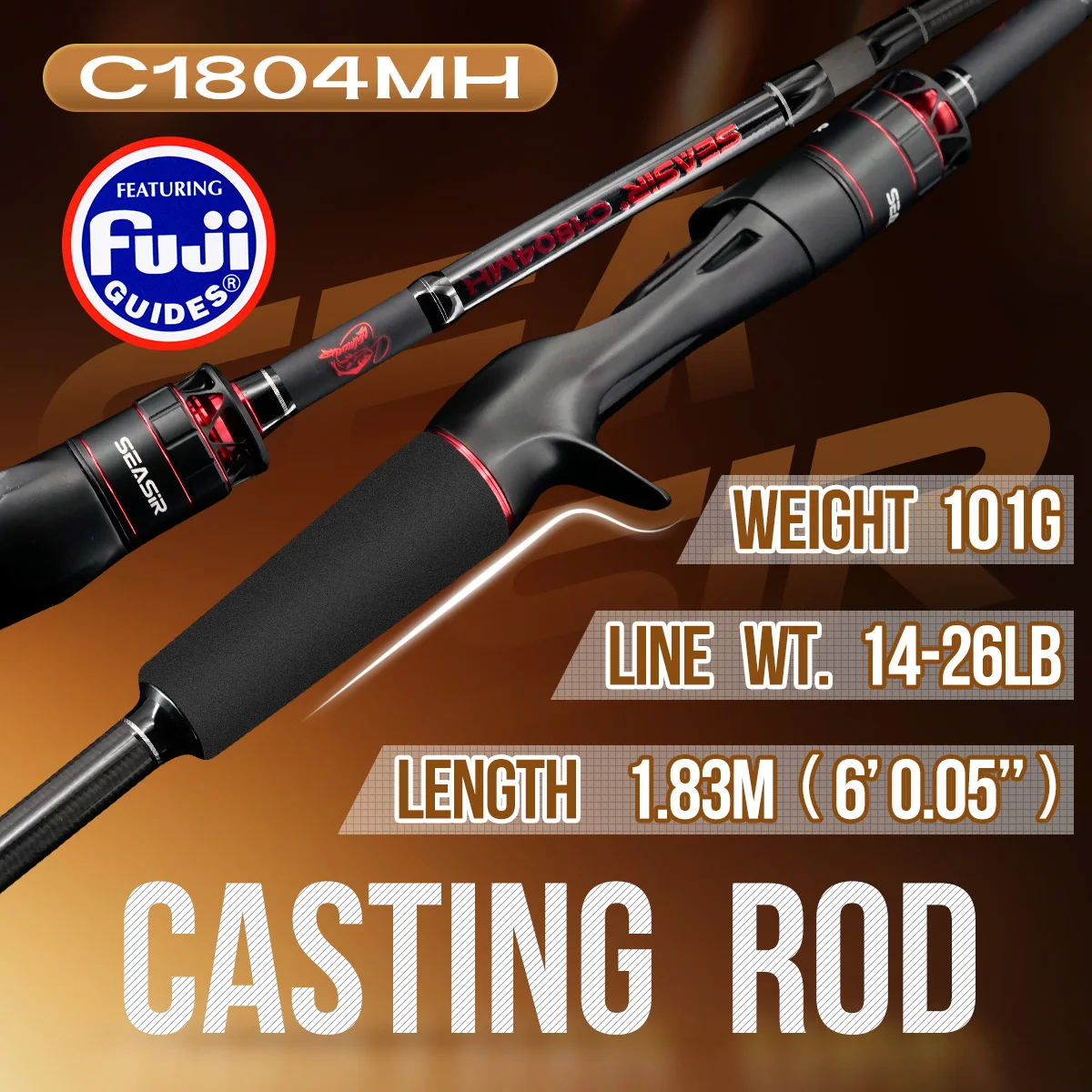 Seasir Salminus XF M/MH Spining&Casting Fishing Rod 1.83M 4-Piece