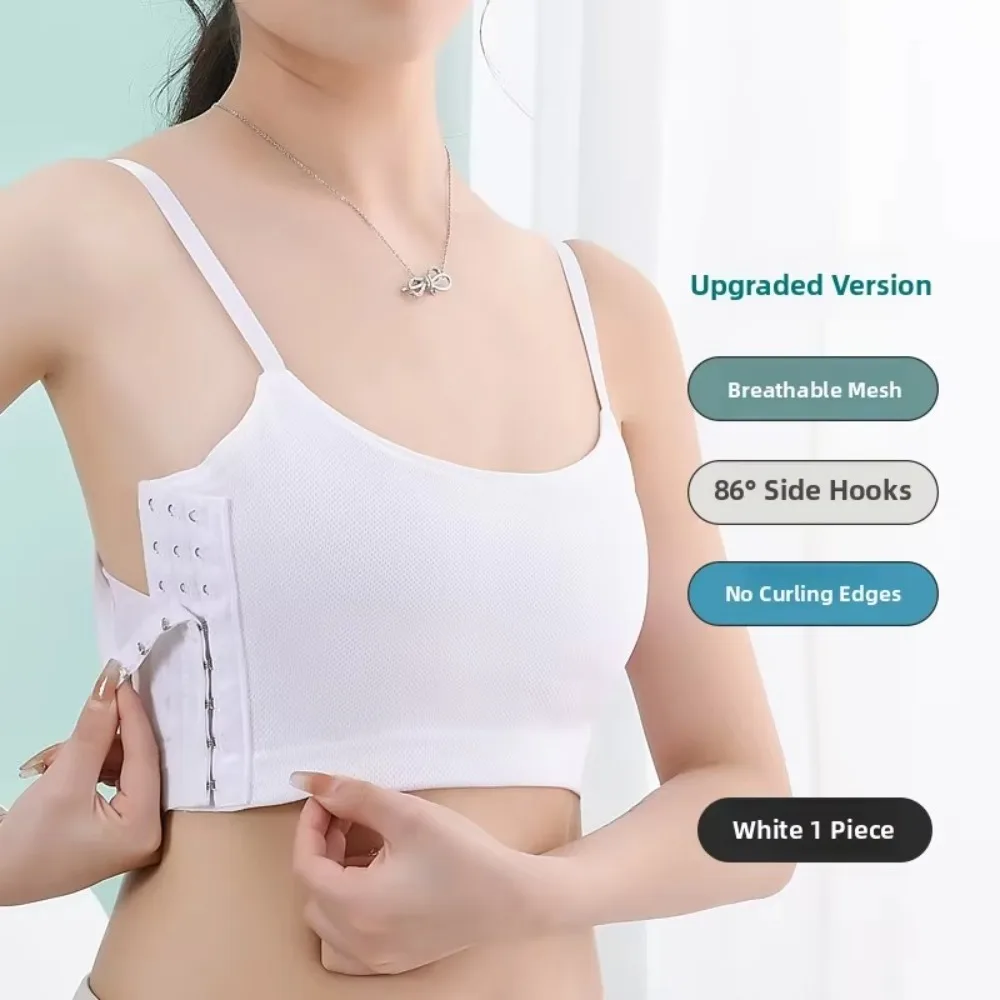 Comfortable Seamless Shaping Underwear Side Buckle Breathable Bra Ultra Flat Anti Shock Tank Tops Daily