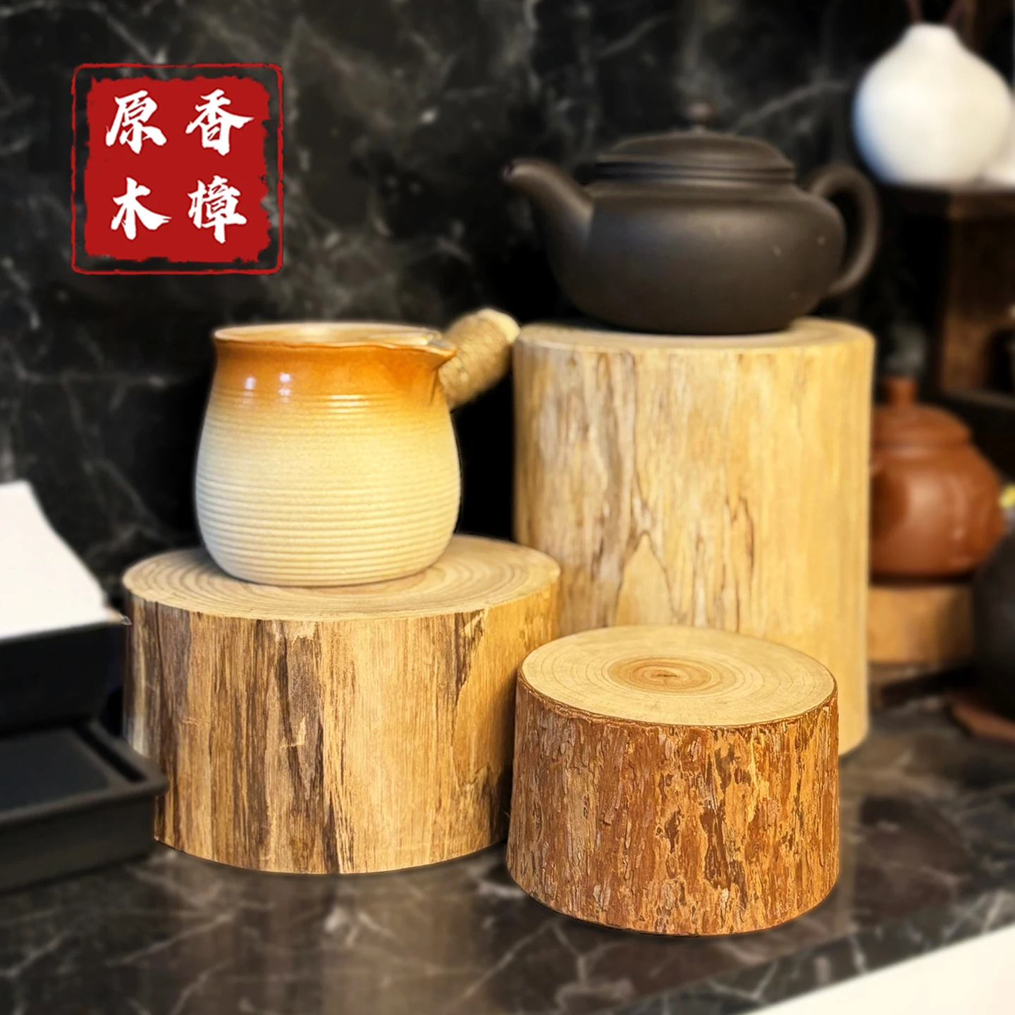 

Camphor Wood Small Pier Root Carving Base Ornament Log Stump Wooden Stump Stool Stump Solid Wood Carving