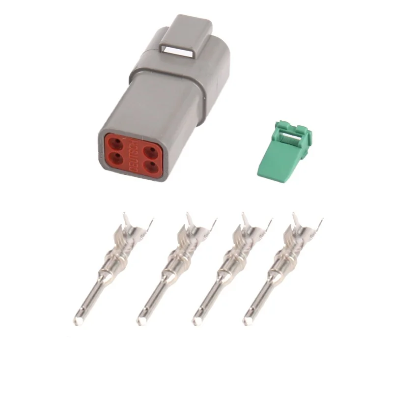 1 sets Deutsch DT 4 Pin connector DT06-4S DT04-4P Male or Female Auto Waterproof Connector Automotive Sealed Plug