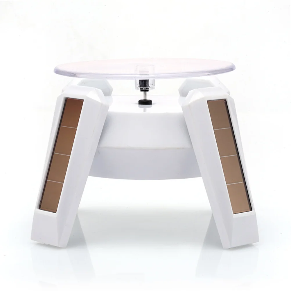 Solar Powered Rotating Display Stand 500G Capacity 500 Lux For Jewelry Watch Digital Camera Abs Electric Turntable Dual