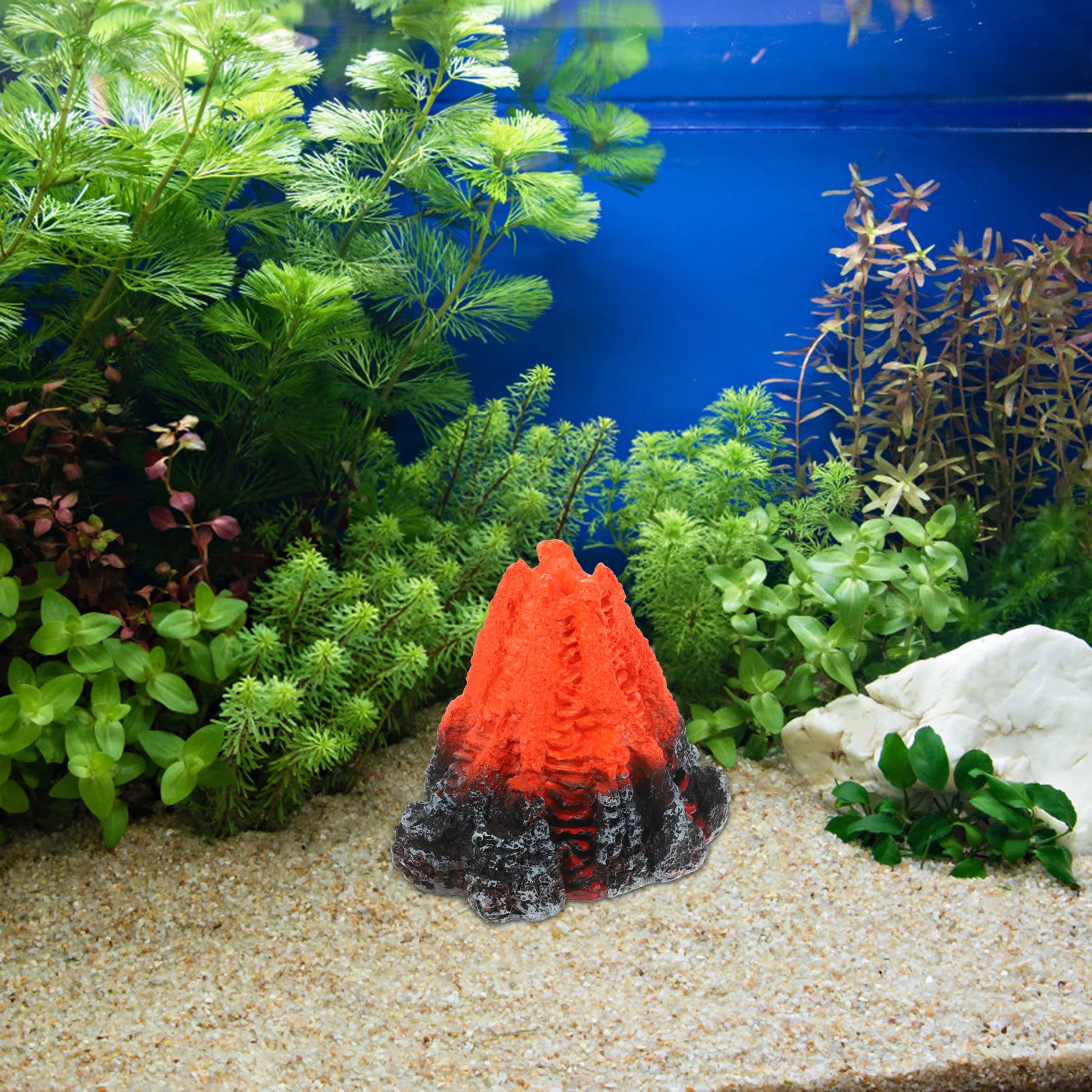

Aquarium Volcano Decoration Resin Fish Tank Adorn Landscape Ornament Realistic Simulated Volcano Statues Non Toxic Water Safe