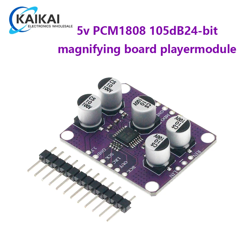 PCM1808 105dB SNR Audio Stereo ADC Single-Ended Analog-Input Decoder 24bit Amplifier Board Player Module