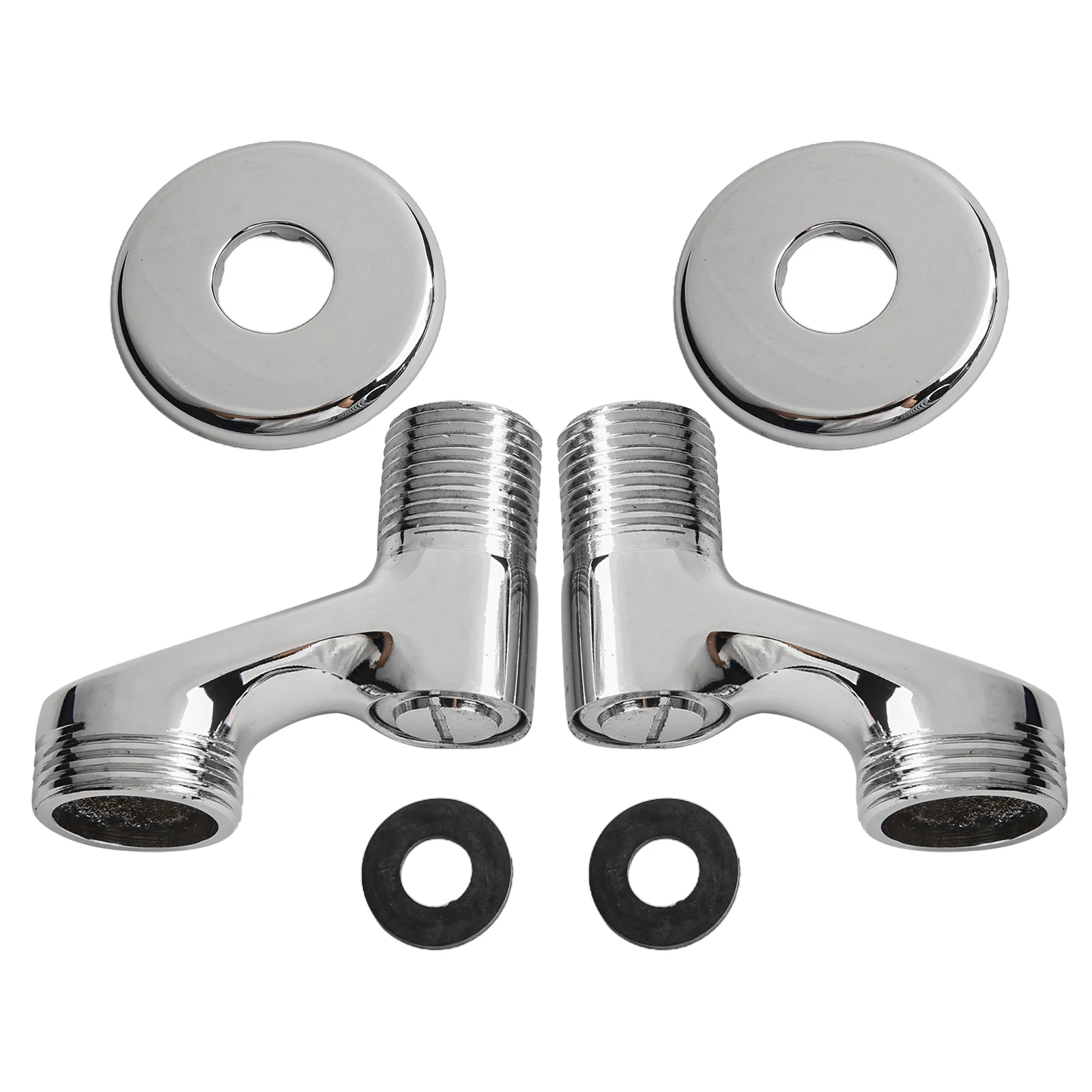 2Pcs/Set Width Adjustable Angle Valve Replacement Shower Faucet Adapter Part Stainless Steel Wall Mounted Bathroom Accessories