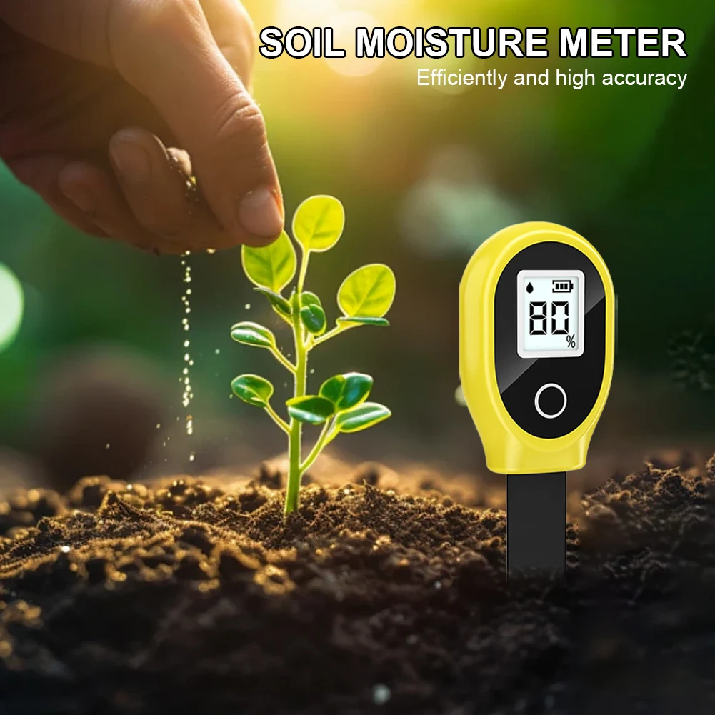 SGS10 Soil Moisture Detector Tester Digital LCD Soil Water Content Analyzer Meter for Indoor Planting Potted Garden Flower Lawn