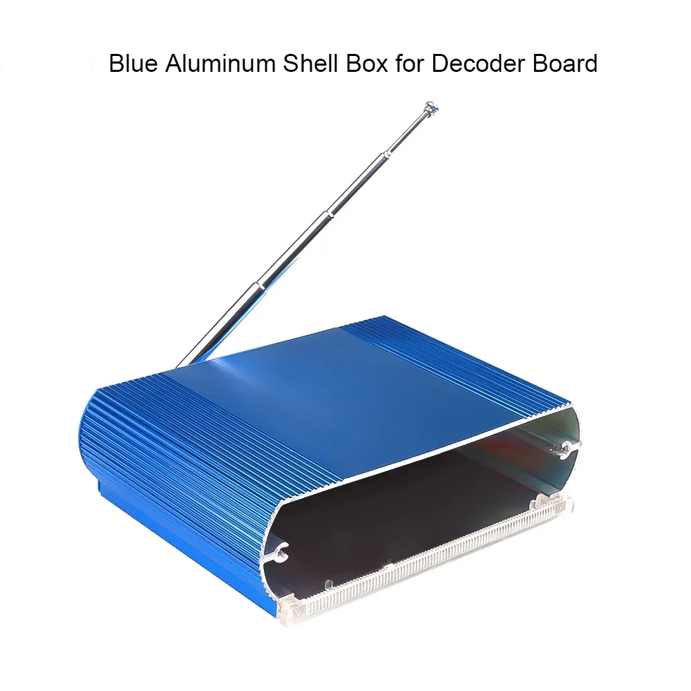 Caixa de módulo de alumínio azul para placa decodificadora bluetooth wma mp3 player de música módulo de rádio de carro suporte usb fm tf