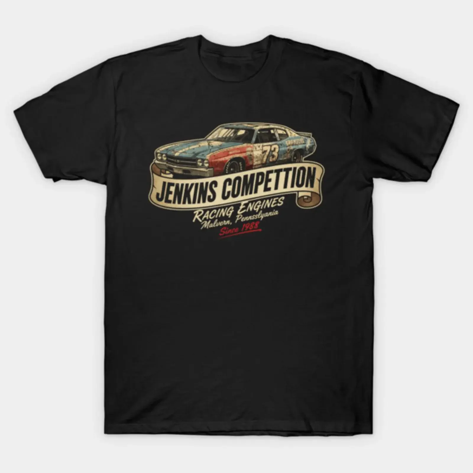 JENKINS COMPETITION RACING ENGINES 1955 VINTAGE T Shirt vintage Washed Stretched fashion designer clothes Casual Unisex Soft