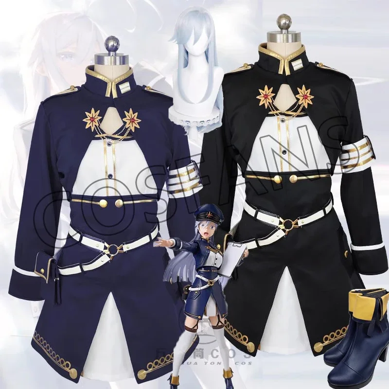 Игра 86 Восемьдесят шесть 86eightysix Владилена Милизе Военная форма Косплей Костюм Костюм Хэллоуин Вечеринка Наряд для женщин Парик Обувь