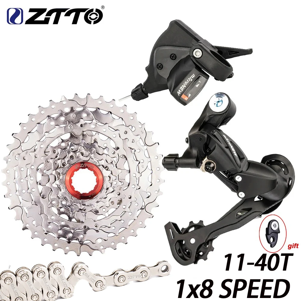 ZTTO MTB bicicleta 1x8 grupo de velocidades Set 8S Shifter