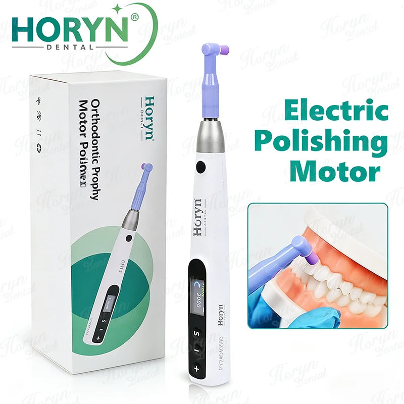 

Dental Cordless Mini Head Rechargeable Polishing Handpiece 3000rpm with + 2*Prophy Angles Dental Polishing Machine