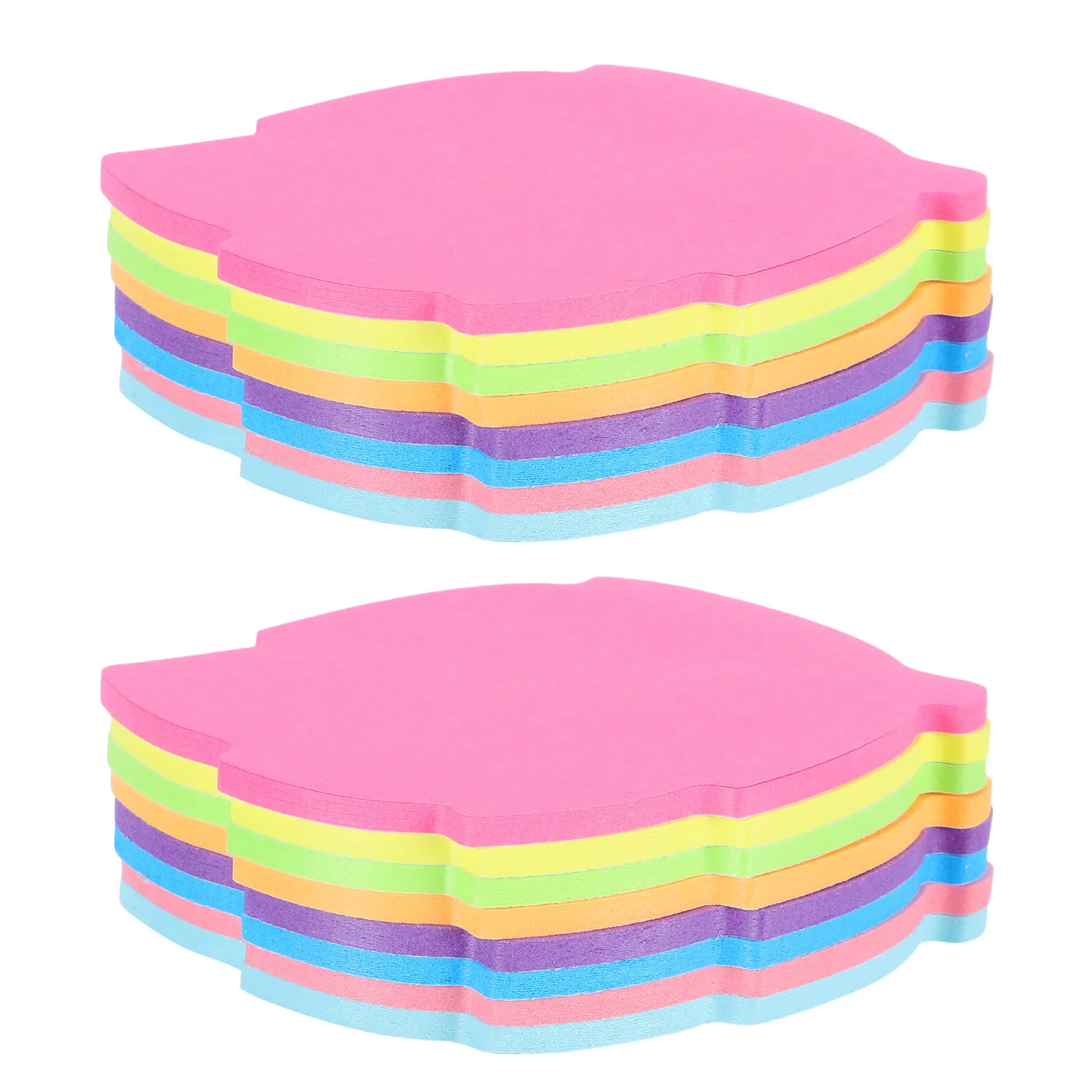 

16Pcs Leaf Design Self-Stick Notes Bright Fluorescent Colors Removable Memo Pads for Office Desk Study Reminder Pads Cute