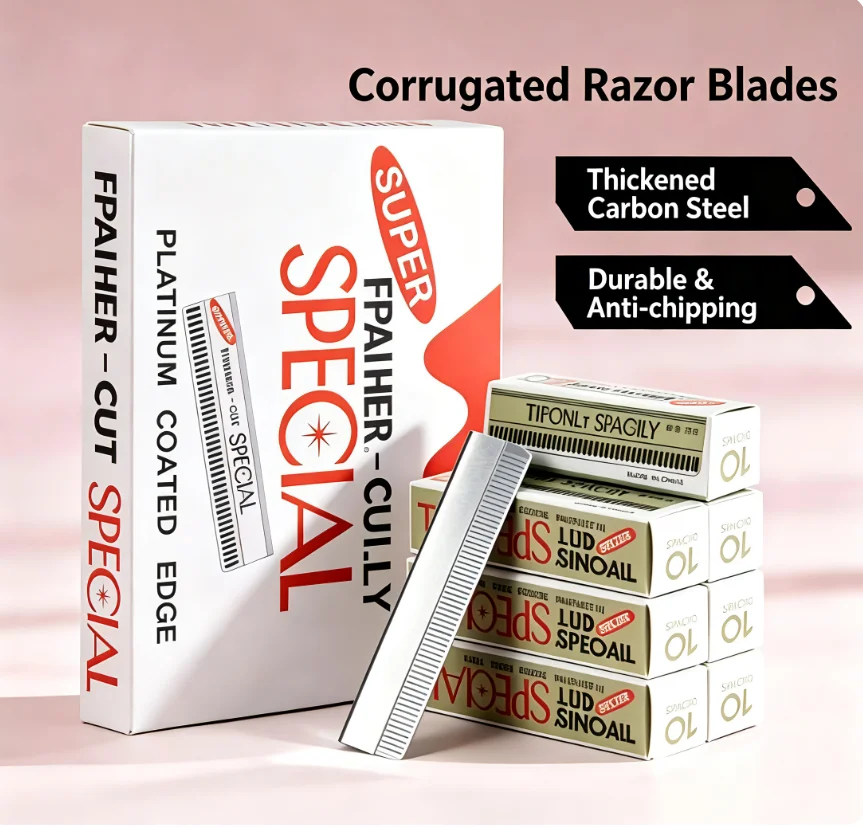 Women's Eyebrow Razor Blades Special-use Corrugated Carbon Steel Precision Grooming for Feminine Brows