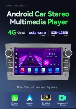 4G Carplay Android 14 2 Din 汽車螢幕適用於歐寶 Astra HJ 2004 Vectra Vauxhall Antara Zafira Corsa CD Vivaro Meriva Veda 收音機 8 最佳銷售 din 歐寶威達 c - №1