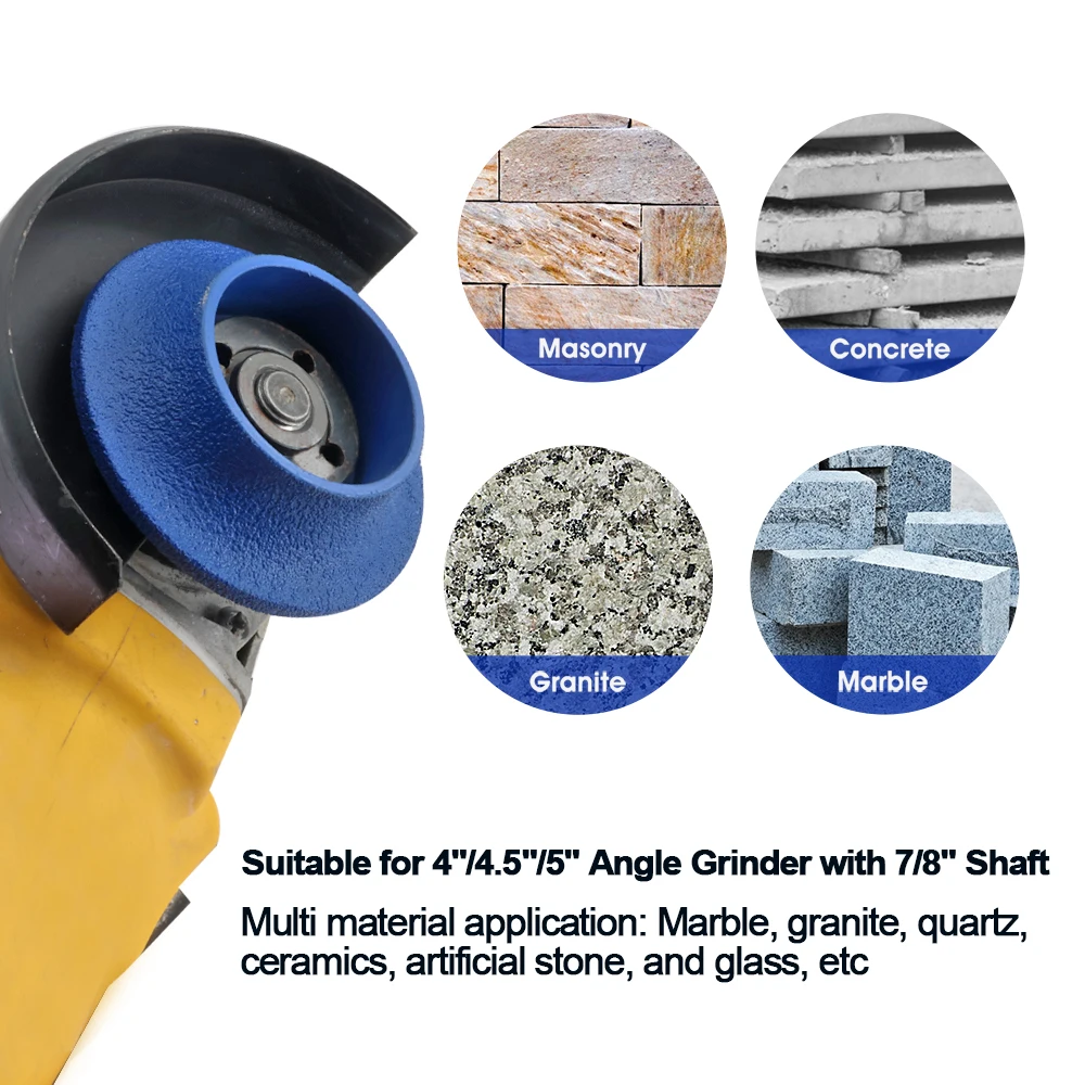 HIGHDRIL 1pc Dia75/85mm Diamond Grinding Wheel Angle Grinder Polishing Milling Tools For Marble Granite Quartz Ceramics