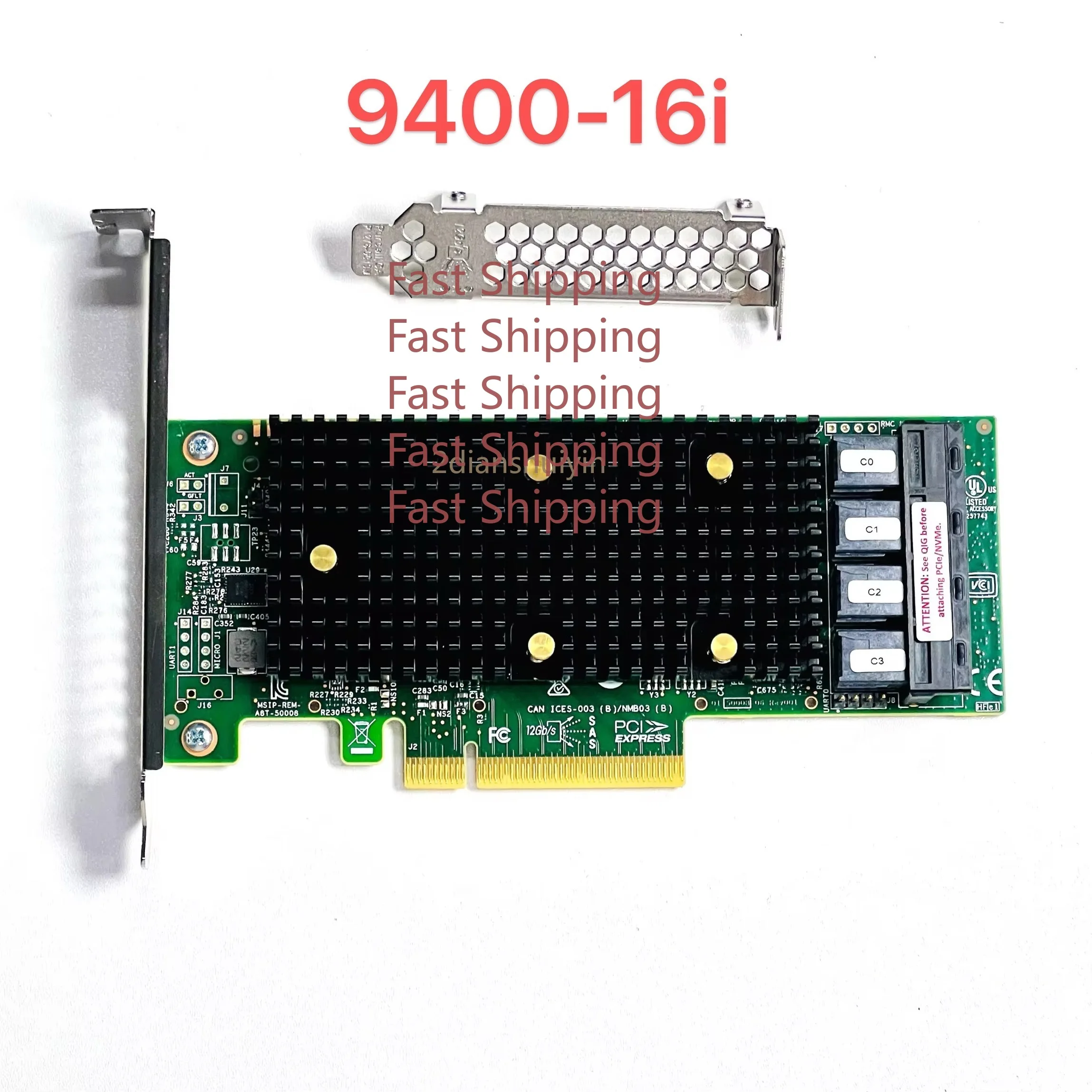 C=FOR LSI 9400-16i SATA/SAS HBA Controller RAID 12 Gbps PCIe 16 Port Support NVME HDD