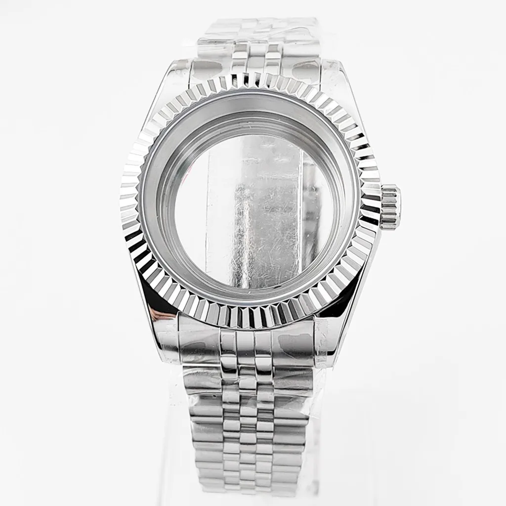 39mm 36mm Watch Case Stainless Steel Sapphire Glass For NH35 NH36 ETA2824 PT5000 ST2130 Movement Accessory Part image 4