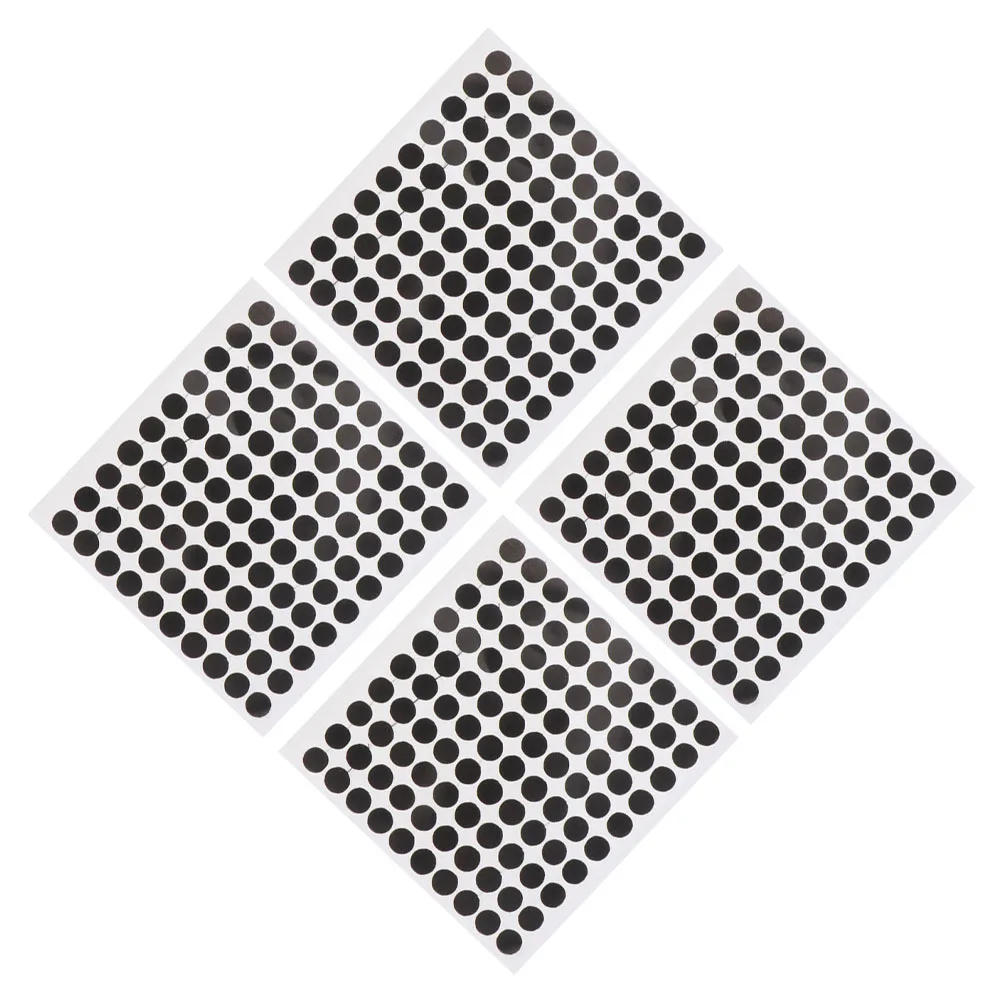 

4pcs Snooker Training Billiard Marking Stickers Black For Pool Table Ball Position Marker Durable Fabric Round Dot