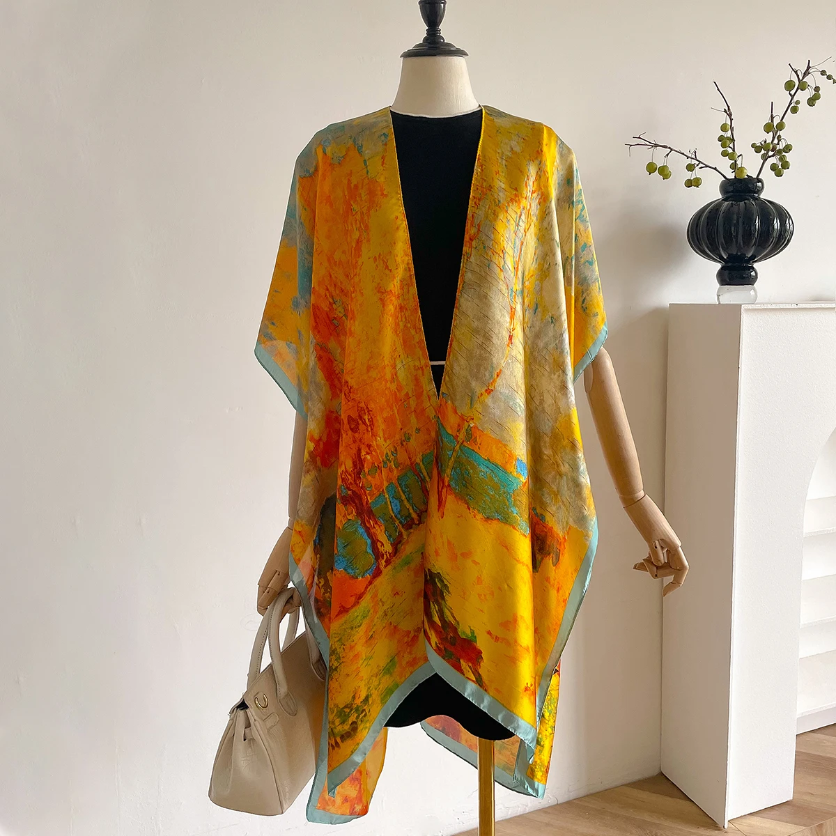 

Летний солнцезащитный дизайн, атласная шелковая раздвоенная шаль, шарф-хиджаб, женский модный пляжный палантин, накидки Bufanda, женский головной платок Echarpe