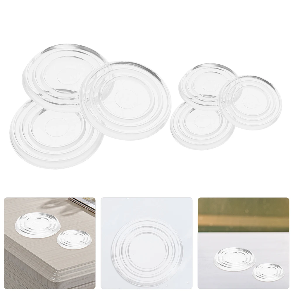 

100 Pcs Glass Anti-slip Spacer Coffee Table Cabinet Door Bumper Transparent Chair Leg Pads Dining