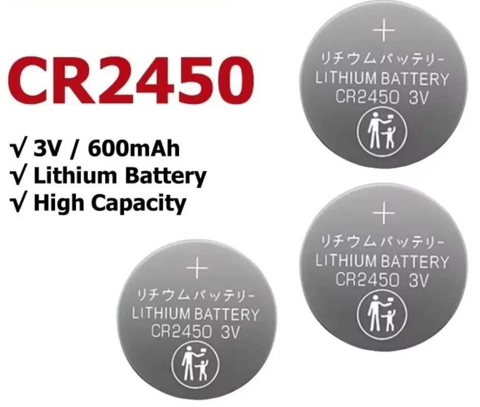 2-50pcs CR2450 Watch Buttom Battery KCR2450 5029LC LM2450 DL2450 ECR2450 BR2450 CR 2450 3V 600mAh Lithium Coin Cell Batteries