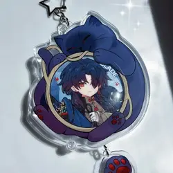 Blade Keychain Man Jing Yuan Key Chain Women Key Holder Couples Key Ring Pendant Acrylic Porte Clef Honkai Star Rail