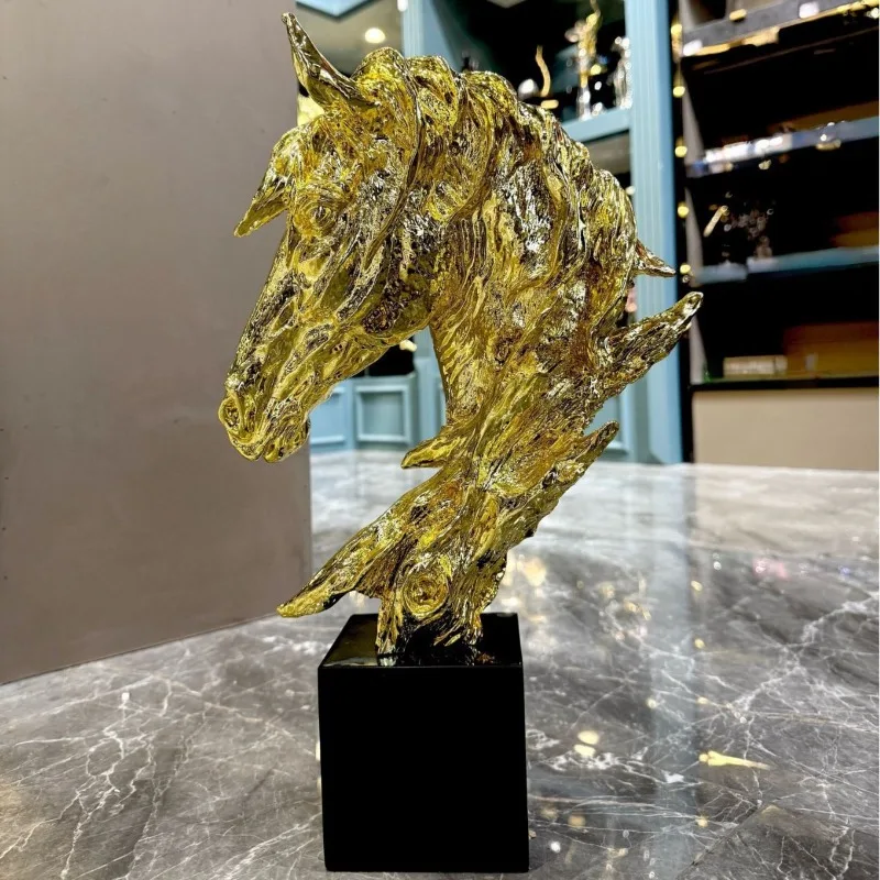 Modern minimalist resin statue horse office tabletop craft ornament housewarming gift