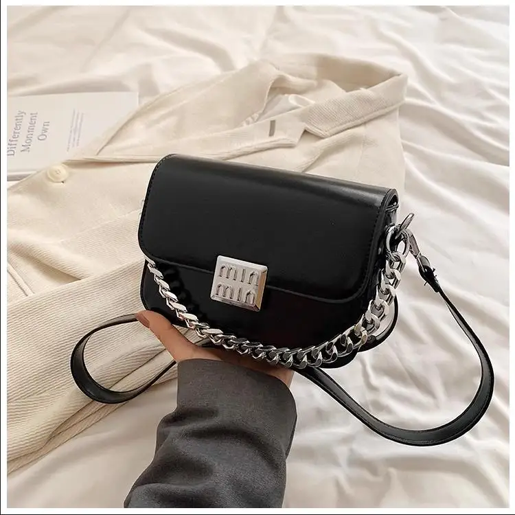 Women's Bag Ladies Famous Luxury Brand Designer Leather Laser Silver Hand Bags Small Satchels Handbag Shoulder Crossbody Bags