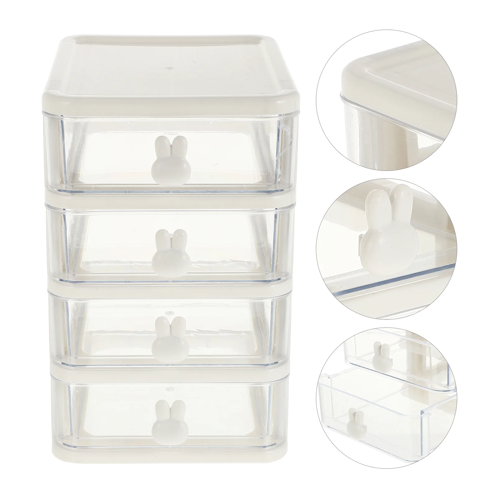

Multi-functional Desktop Organizer Drawer Box with Pen Holder and Hair Accessories Storage Shelf Office School Organizer Storage