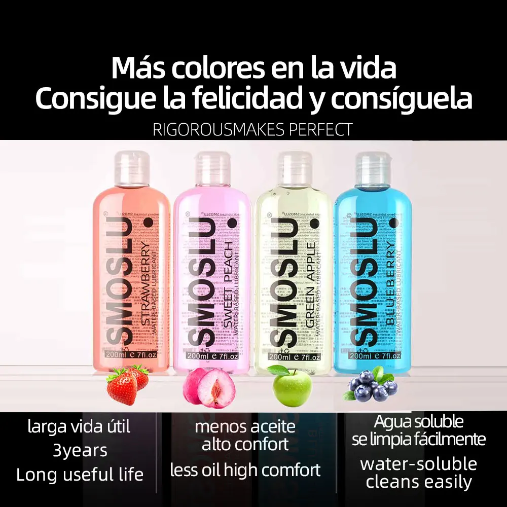 SMOSLU-lubricante Anal de fresa para sexo, lubricante Personal para sesión Oral, contacto vaginal, succión de pene a base de agua