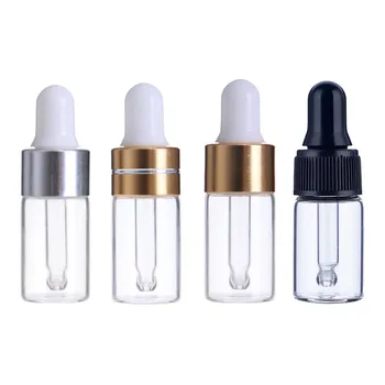 10X1/2/3/5 ML temizle pipetler ile cam damlalık şişe doldurulabilir boş uçucu yağ şişe Mini göz damlası örnek parfüm