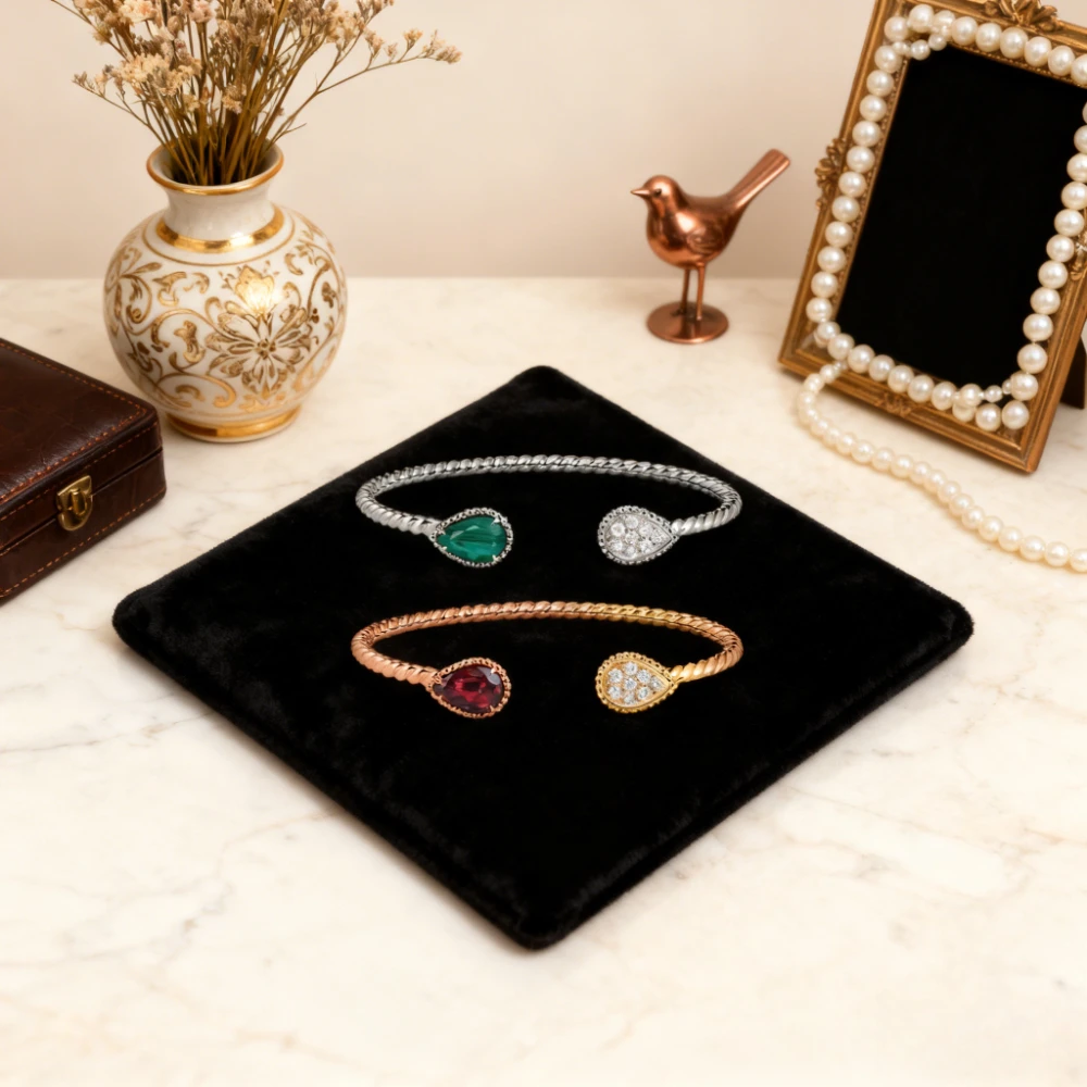 

Jade Water Drop Opening Bracelet Fashion Party Workplace Versatile Jewelry - Holiday Gift 2025 Trendy Jewelry