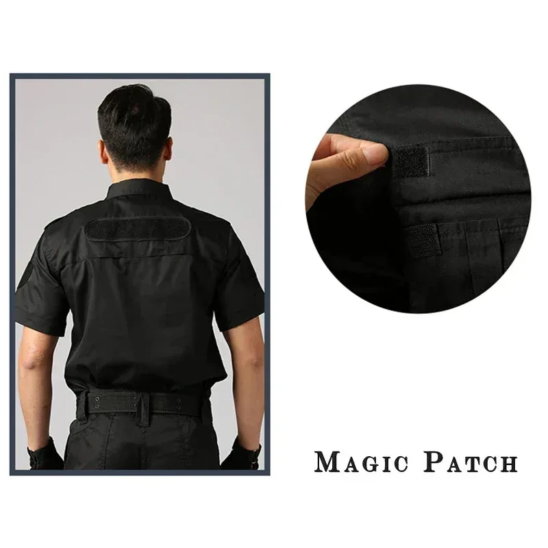 Uniforme negro ropa táctica guardia de seguridad taller adiestramiento al aire libre verano otoño manga corta manga larga