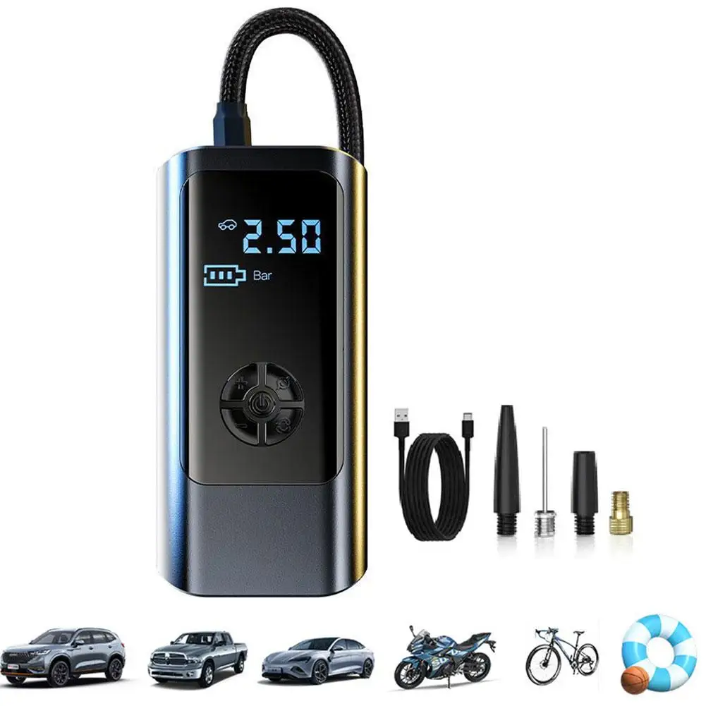 

ГОРЯЧИЙ 12000 мАч беспроводные портативные автомобильные воздушные насосы компрессор 12 В 150PSI электрический насос для накачивания шин для автомобиля мотоцикл шарики новый M1R2