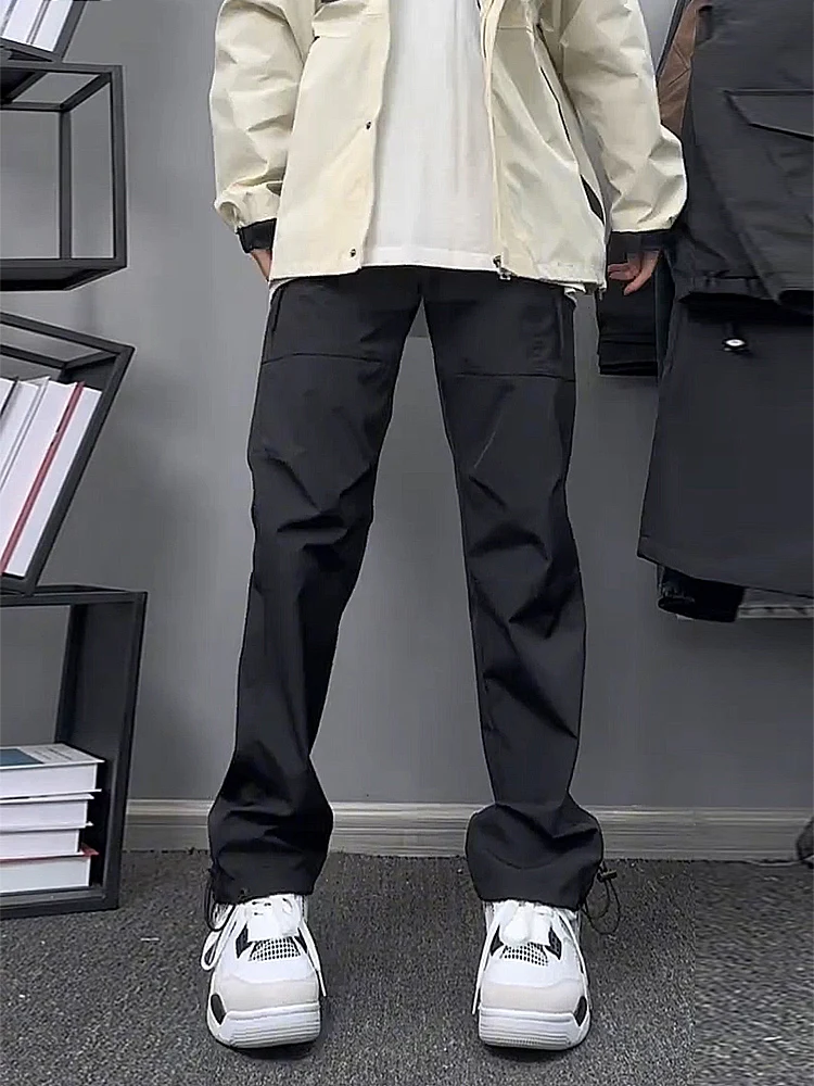 

Men's Tee-Proof Winter Hiking Mountain Climbing Pants Fce Lined Windproof Trousers Casual Straight Leg Workwear Trousers