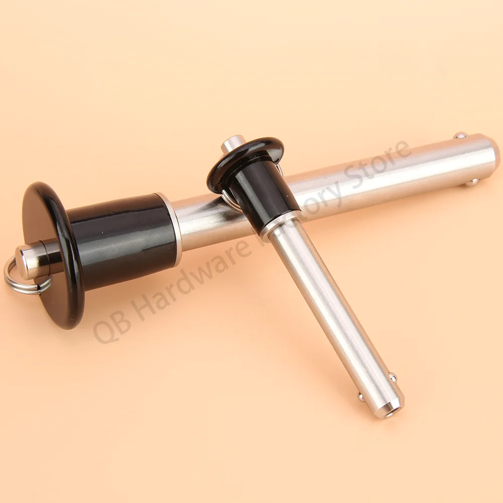 Quick Release Ball Lock Pin, alta qualidade, localização de pinos, aço inoxidável SUS304, corda para uso fixação, QB011