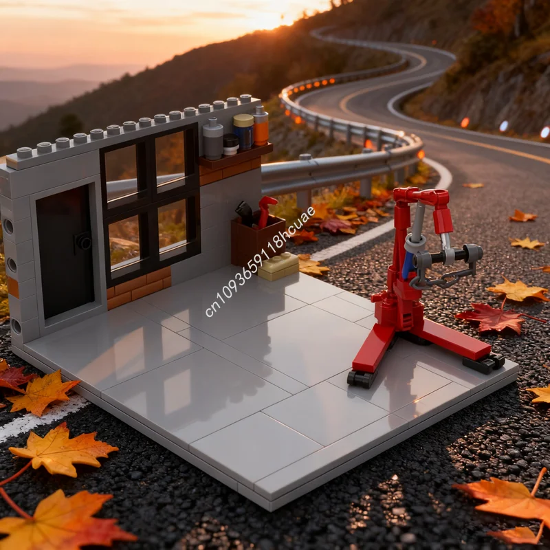 

129pcs MOC Garage Section 3 City Champions Model Building Blocks Christmas Gift Construction Assemble Toy Idea Education Kids