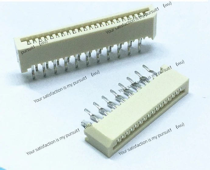 ZOCI-50Pcs FPC/FFC straight pin socket FFC flexible cable connector, pitch 1.0 pitch 4-32P single-sided touchpoint