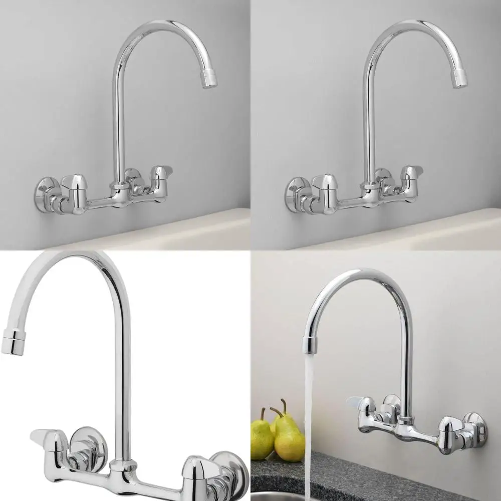 

Dual Handle High-Spray Wall-Mounted Kitchen Tap 3190-40-CH-BC-Z