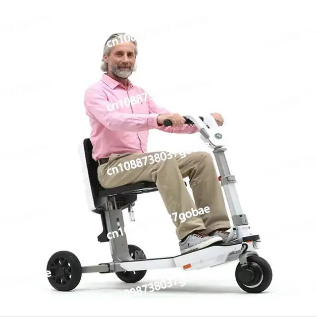 Can travel by plane ultra-light folding electric scooter tricycle travel battery car