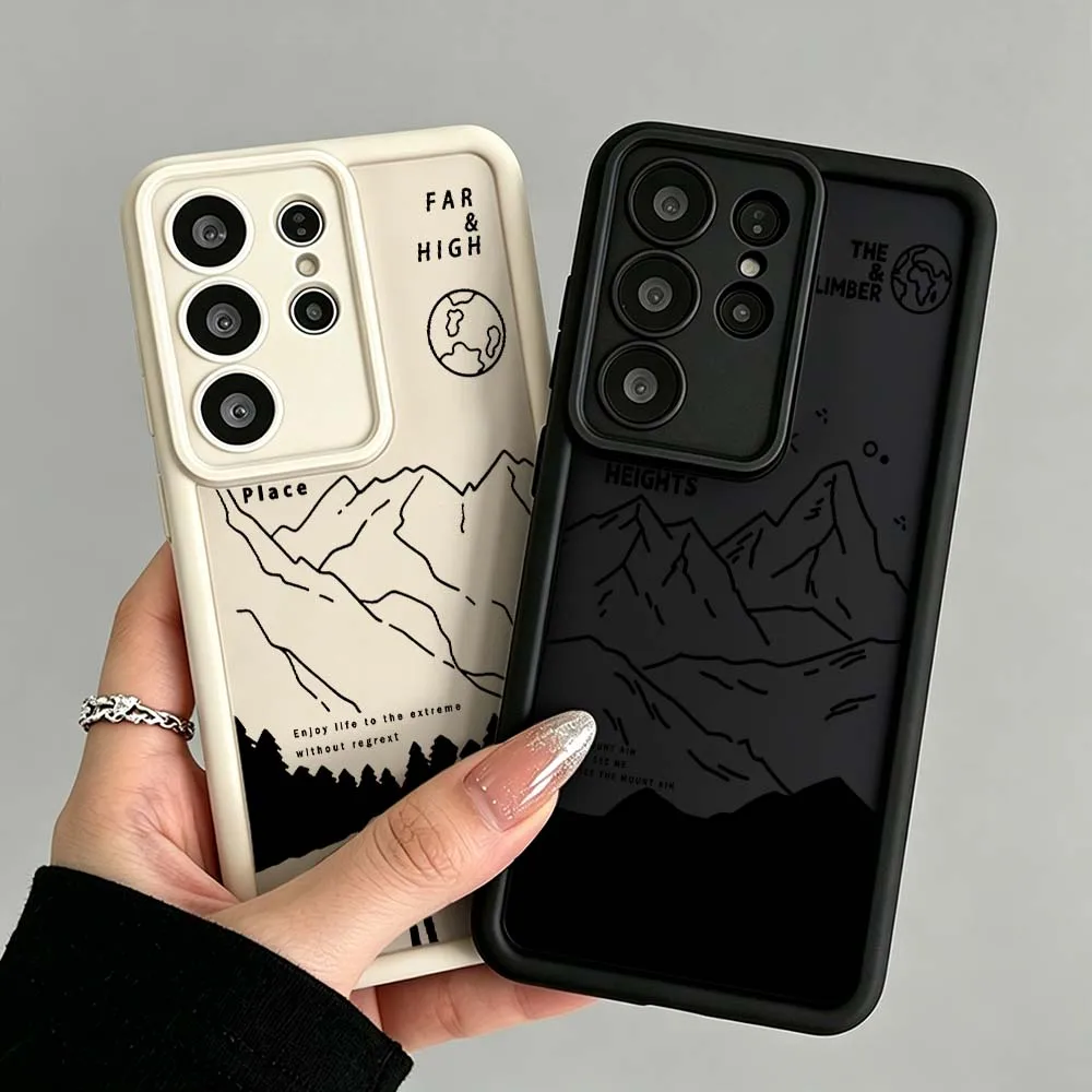 Climbing Mountain Print For Samsung Galaxy S26 S25 S24 S23 S22 S21 S20 Note 20 Ultra Plus FE Eye Ladder Phone Case Cover