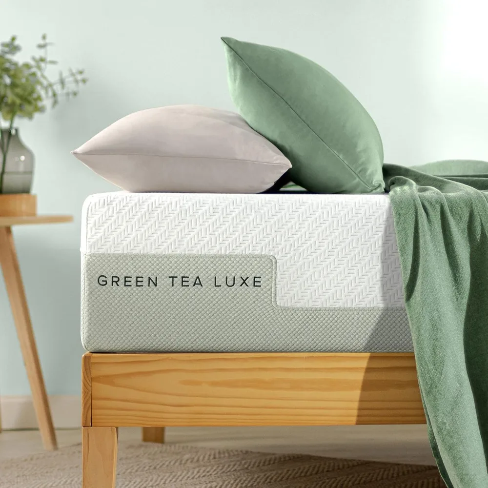 

12-дюймовый матрас из пены с эффектом памяти Green Tea Luxe, Королевский, для снятия давления, сертифицированный CertiPUR-US, матрас в коробке, новый