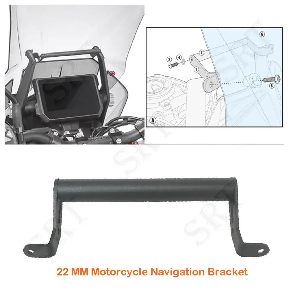 

Fits for KTM 1290 Super Adventure S R 1290S 1290R ADV 2017-2020 Motorcycle Smart Phone GPS Navigation Adapt Plate Holder Bracket