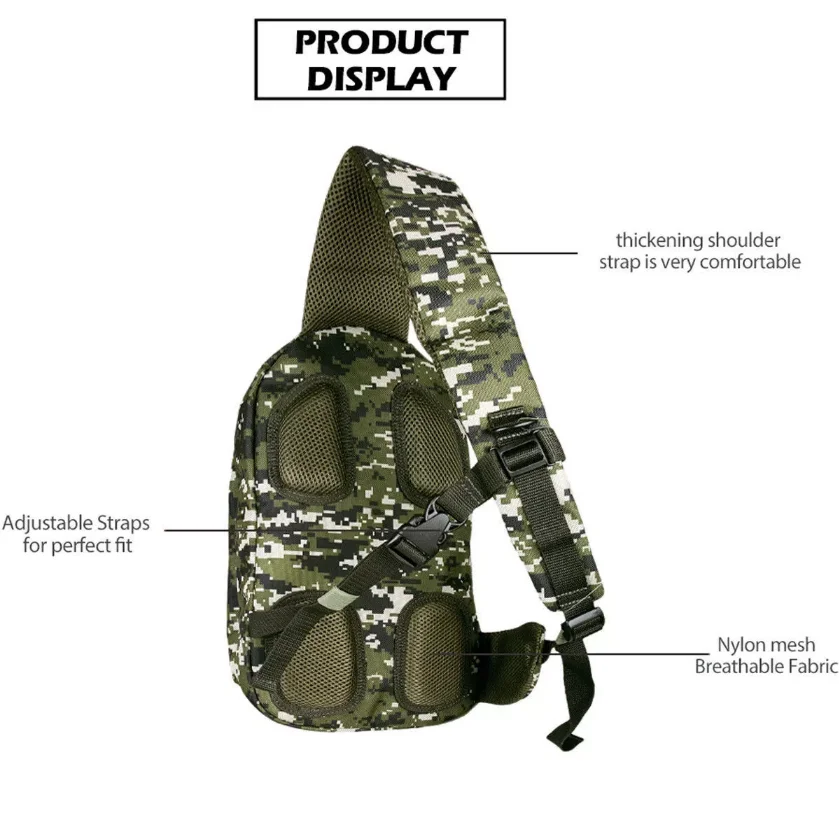 Imagem -05 - Outdoor Fishing Sling Pack Tamanho Ajustável Combater Bolsa Fly Acessórios