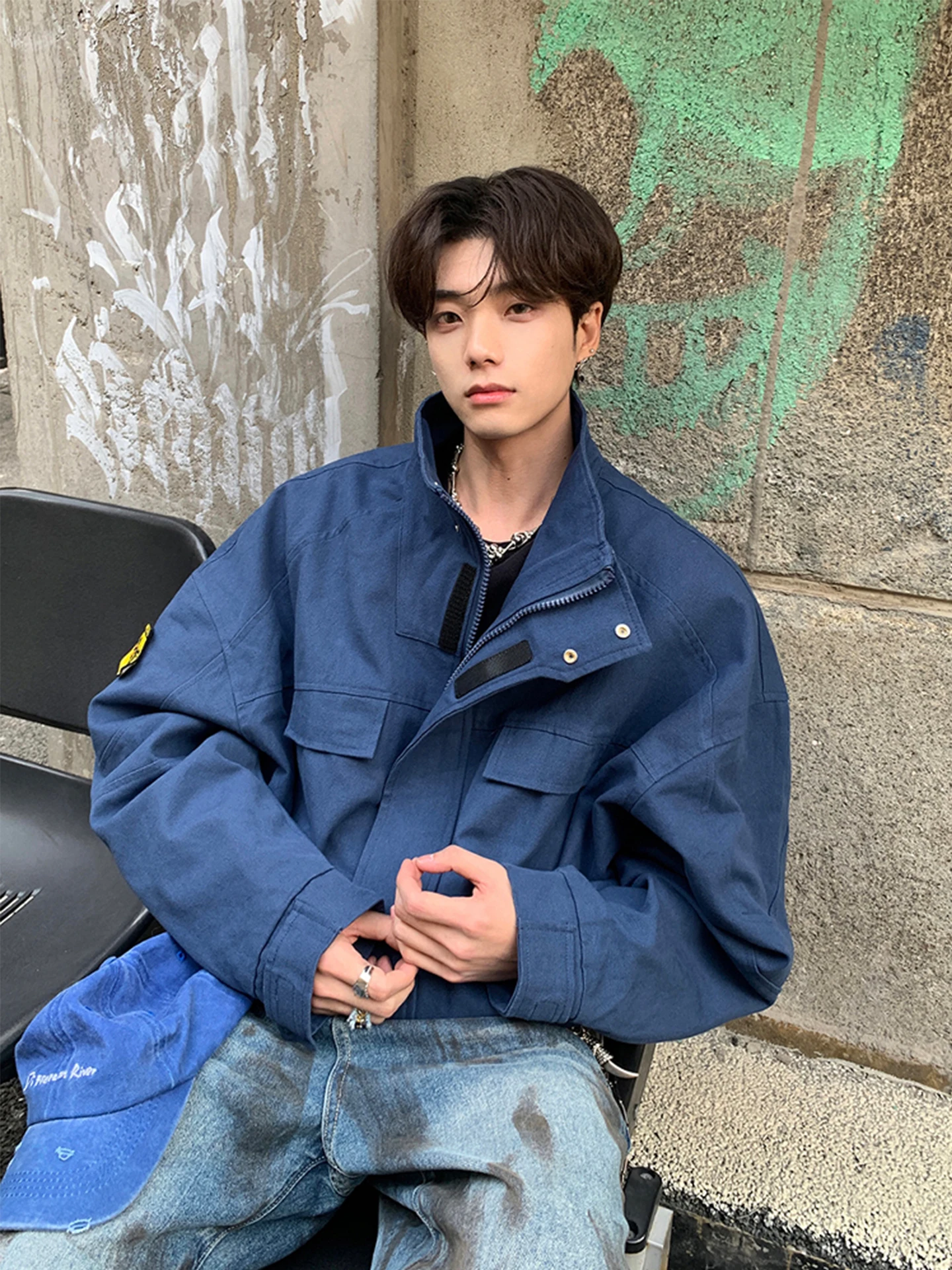 

Waed Canvas Air Force Carved Workwear Jaet Men's Heavyweight American Retro Vintage High-End Pilot Jaet Workwear Sle