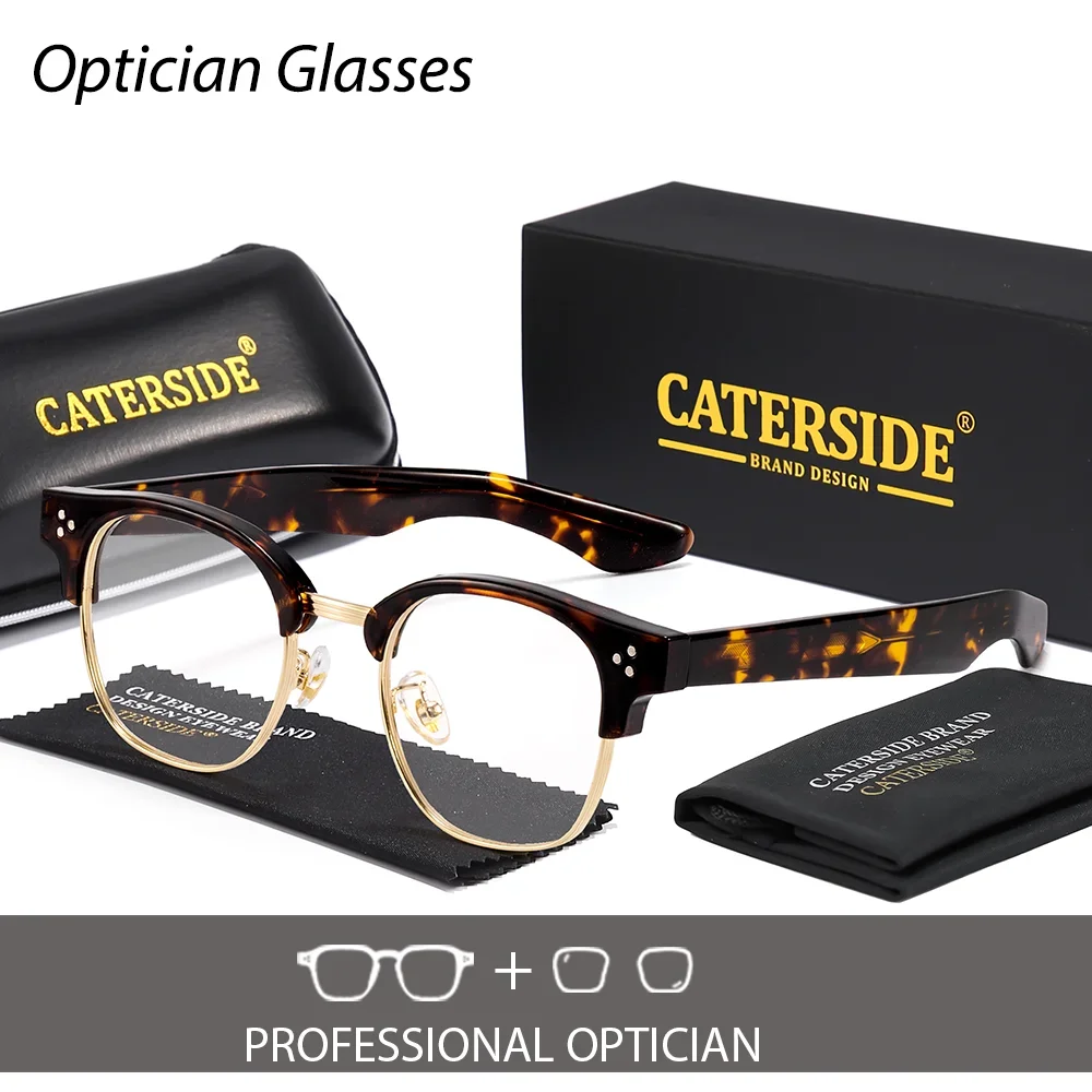 CATERSIDE Unisex Optical Glasses Customized Round Len 1.56 Refractive Index Prescription Glasses Classic Fashion Reading Glasses